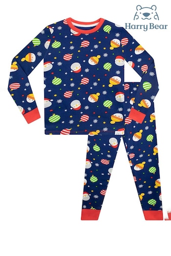Harry Bear Blue Snug Fit Christmas Pyjamas (921825) | £19