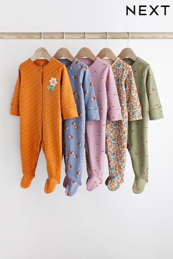 Multi Baby Sleepsuits 5 Pack (0mths-2yrs) (922002) | £29 - £31