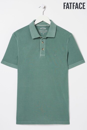 FatFace Green Organic Pique Polo Shirt (922041) | £35