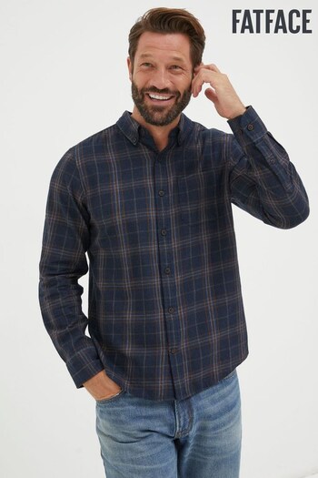 FatFace Blue Charlton Check tops Shirt (922395) | £49.50