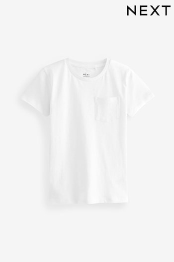 White Short Sleeve Plain T-Shirt (3mths-7yrs) (923087) | £3 - £5