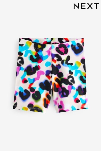 Black/ Pink Animal Print Cycle slim-cut Shorts (3-16yrs) (923210) | £4 - £6