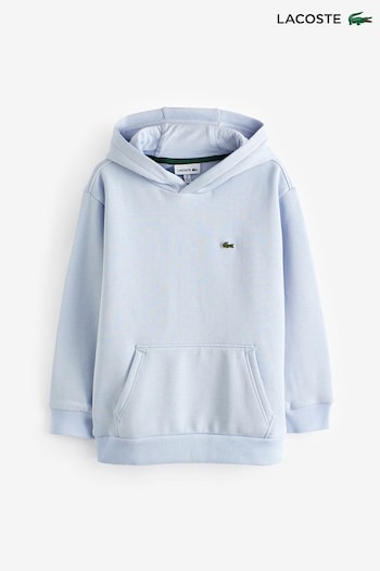 Lacoste Kids Light Blue Organic Cotton Flannel Hoodie (923296) | £65 - £70