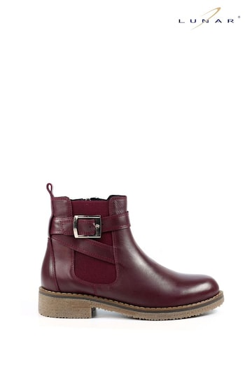 Lunar Burgundy Red Lindsay Boots chunky-sole (923513) | £80