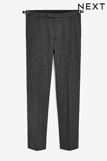 Charcoal Grey Slim Fit Morning Suit: Taped Trousers (923675) | £35