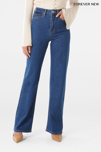 Forever New Blue Lily Straight Leg Jeans (924362) | £60