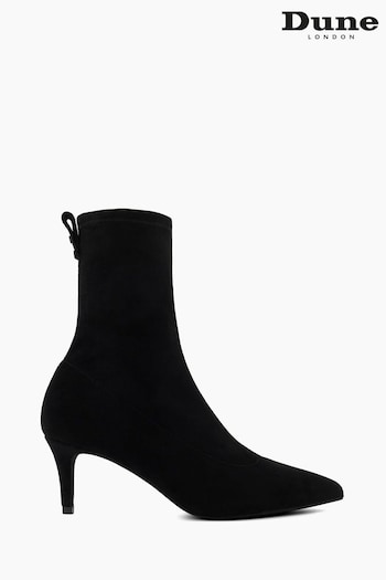 Dune London Occupy Point Sock Black Boots (925279) | £110
