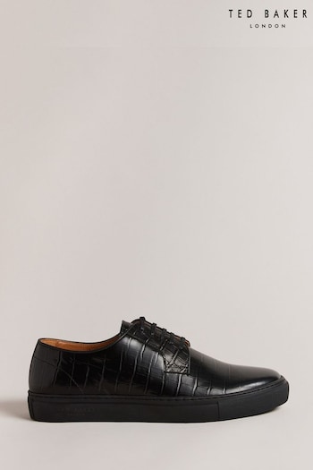 Ted Baker Kantenc Croc Emboss Hybrid Black Waffle Shoes (925418) | £120