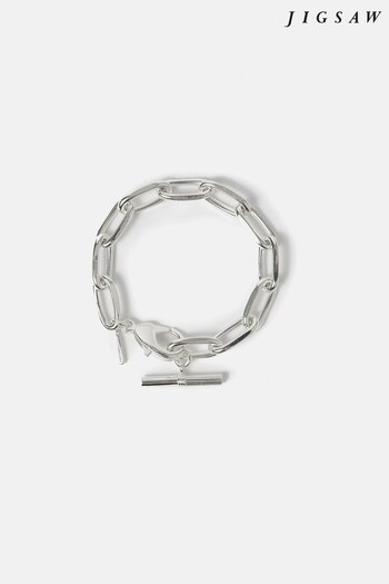 Jigsaw Silver Tone Textured Heritage Bracelet (925558) | £60