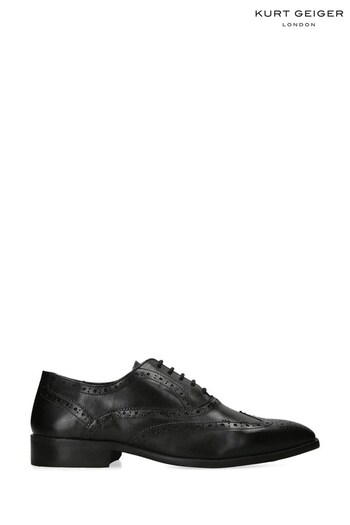Kurt Geiger London Tyson Brogue Black Shoes (925874) | £139
