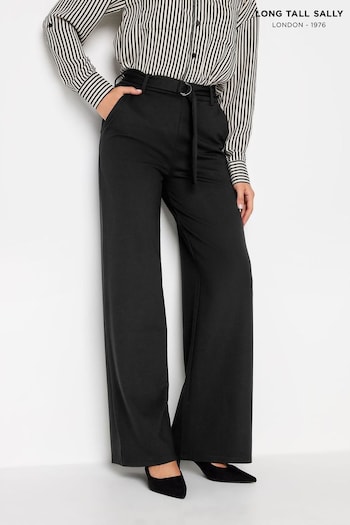 Long Tall Sally Black Ponte Trousers With Belt (926304) | £34