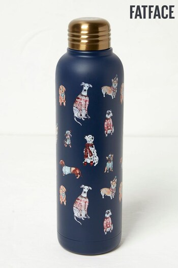 FatFace Blue Dog Print Water Bottle (926353) | £18