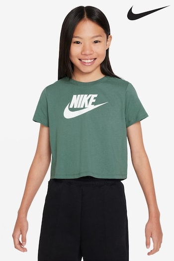 Nike ych Dark Green Futura Cropped T-Shirt (926489) | £20