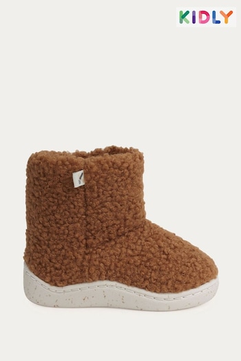 KIDLY Borg Sherpa Fleece Slipper Boots (926555) | £12