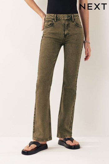 Khaki Green Washed Bootcut Jeans (926781) | £38