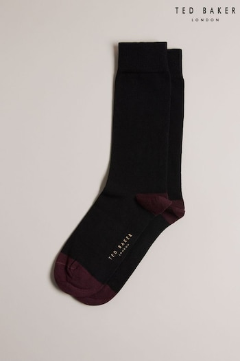 Ted Baker Black Corecol Socks With Contrast Colour Heel And Toe (926816) | £10