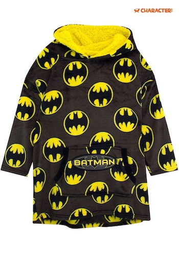 Character Black Batman Fleece Lounge Blanket Hoodie (927268) | £33