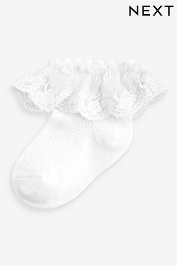 White Occasion Lace Socks 1 Pack (0mths-2yrs) (927769) | £3