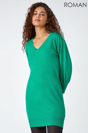 Roman Green Knitted Jumper Dress (928294) | £38