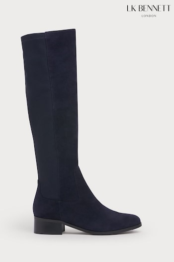 LK Bennett Bella Blue Stretch Knee Boots kazar (928477) | £459