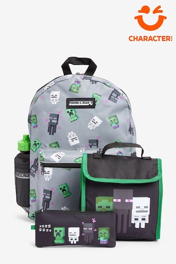 Character Grey Minecraft 4 Piece Backpack Set (928987) | £35