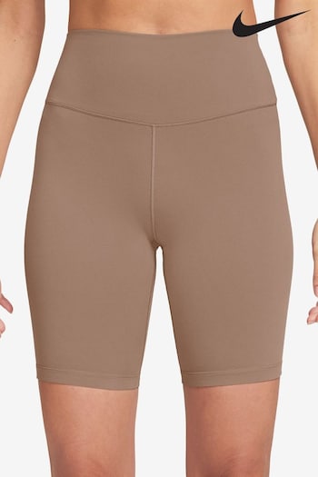 Nike Brown Dri-FIT One High Waisted 8 Cycling Shorts (929085) | £33