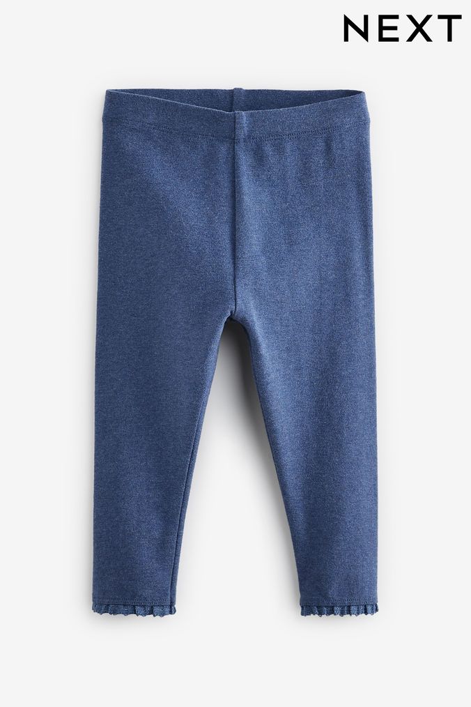 Blue Denim Lace Trim Leggings (3mths-7yrs) (929450) | £3.50 - £5.50