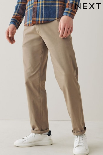 Stone Relaxed Fit Stretch Chino Trousers stripe (929611) | £22