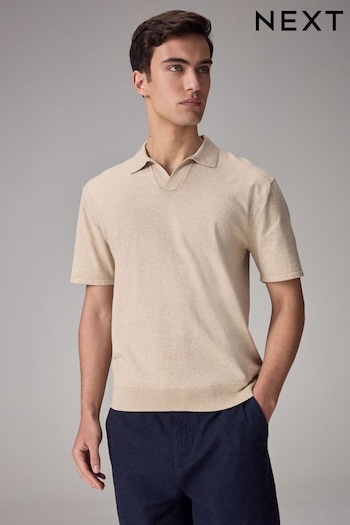 Neutral Knitted Regular Fit Trophy Polo lauren Shirt (929758) | £24