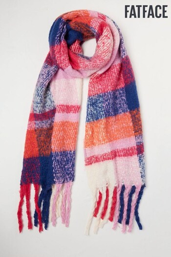 FatFace Pink Darcy Check Scarf (929984) | £35