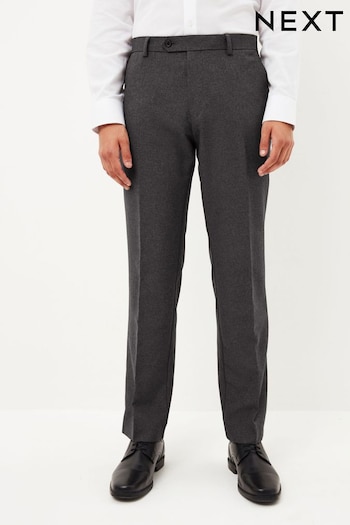 Grey Machine Washable Plain Front Smart Trousers (929996) | £20