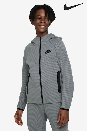 Nike CMFT Grey Tech Fleece Winterized Zip Through Hoodie (930117) | £90