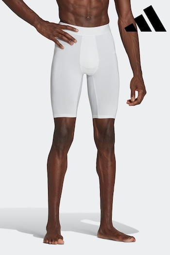 adidas White Techfit AEROREADY Short Tights (930214) | £28