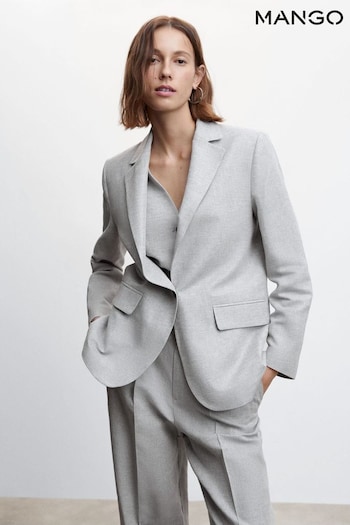 Mango Grey Linen Suit: Blazer (930269) | £90