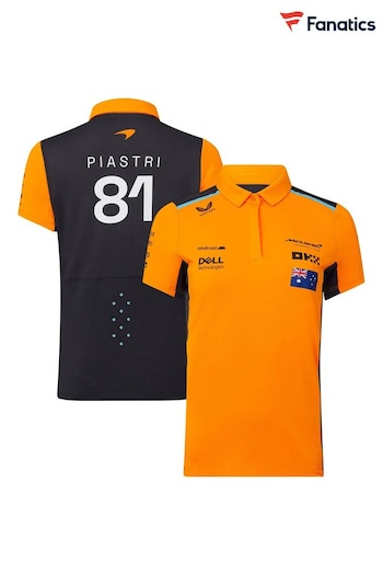Fanatics Orange McLaren 2023 Team Oscar Piastri Driver Polo Shirt Womens (930467) | £70