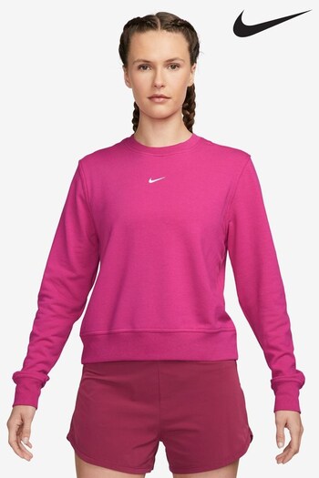 Nike Fushsia Pink Dri-FIT One Long-Sleeved Crew-Neck Top (930506) | £55