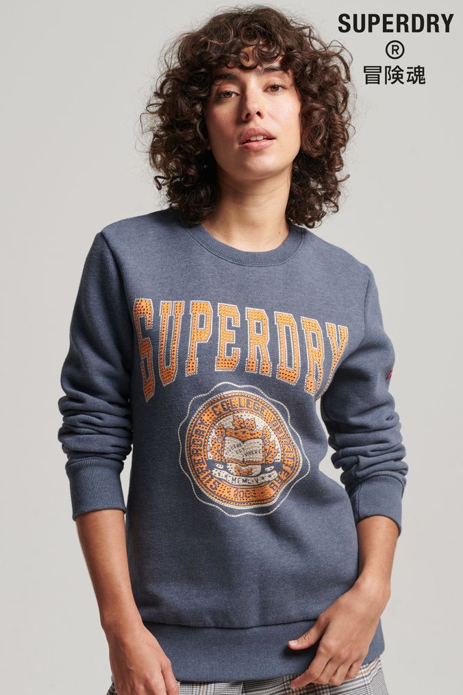 Superdry Blue Vintage Franchise Crew Sweatshirt (930569) | £45