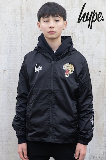 Hype X Ed Hardy Kids Black Tiger Puffer Jacket (930657) | £50