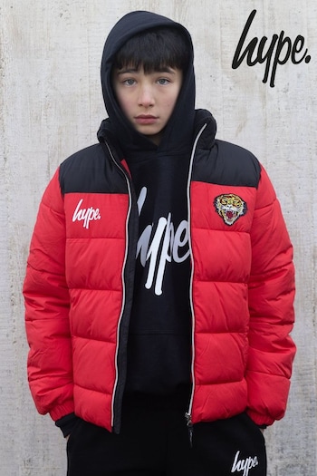 Hype X Ed Hardy Kids Red Tiger Puffer Jacket (930783) | £80