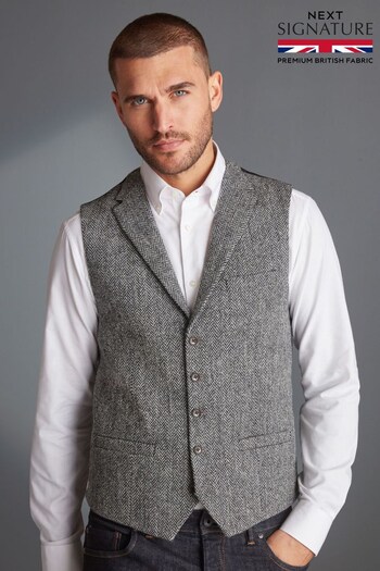 Grey Signature Harris Tweed Waistcoat (930903) | £95
