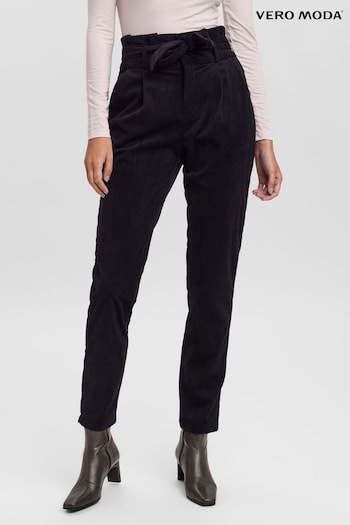 VERO MODA Black High Waisted Paperbag Trousers (930905) | £42