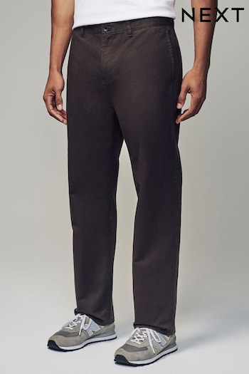 Chocolate Brown Relaxed Fit Utility Chino 100% Cotton Trousers (931395) | £25