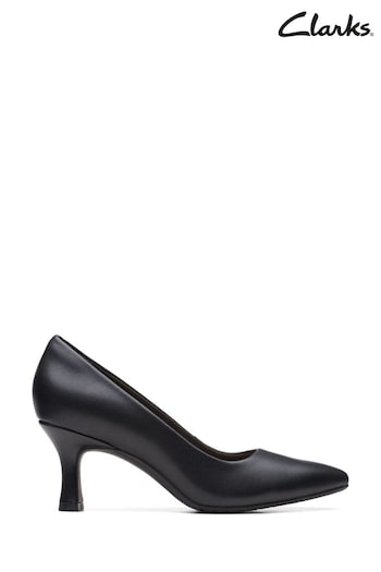 Clarks Black Leather Kataleyna Gem Shoes (931417) | £65
