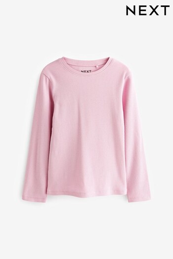 Pastel Pink 1 Pack Long Sleeve Ribbed Top (3-16yrs) (931482) | £5 - £8