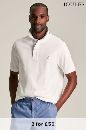 Joules Woody White Cotton Polo Shirt (931500) | £29.95