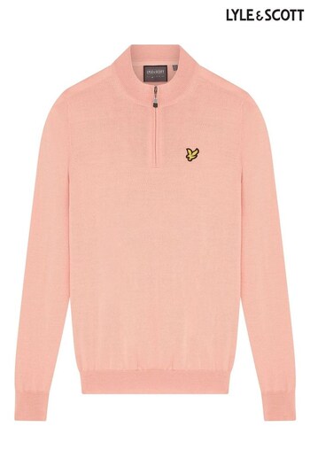 Lyle & Scott Pink The Kerry 1/4 Zip Pullover (931578) | £90