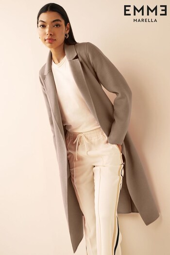 Emme by Marella Neutral Antonia Jersey Trench Coat (931746) | £230