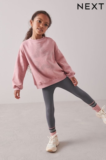 Pink Sparkle Pink Sparkle Crew Top and Leggings Set (3-16yrs) (931772) | £21 - £27