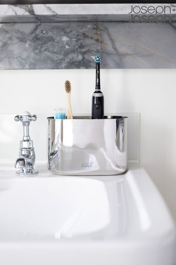 Joseph Joseph Easy Store Luxe Large Toothbrush Caddy Stainless Steel (931812) | £30