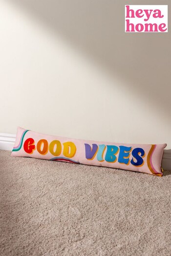 heya home Pink Good Vibes Draught Excluder Cushion (931820) | £20